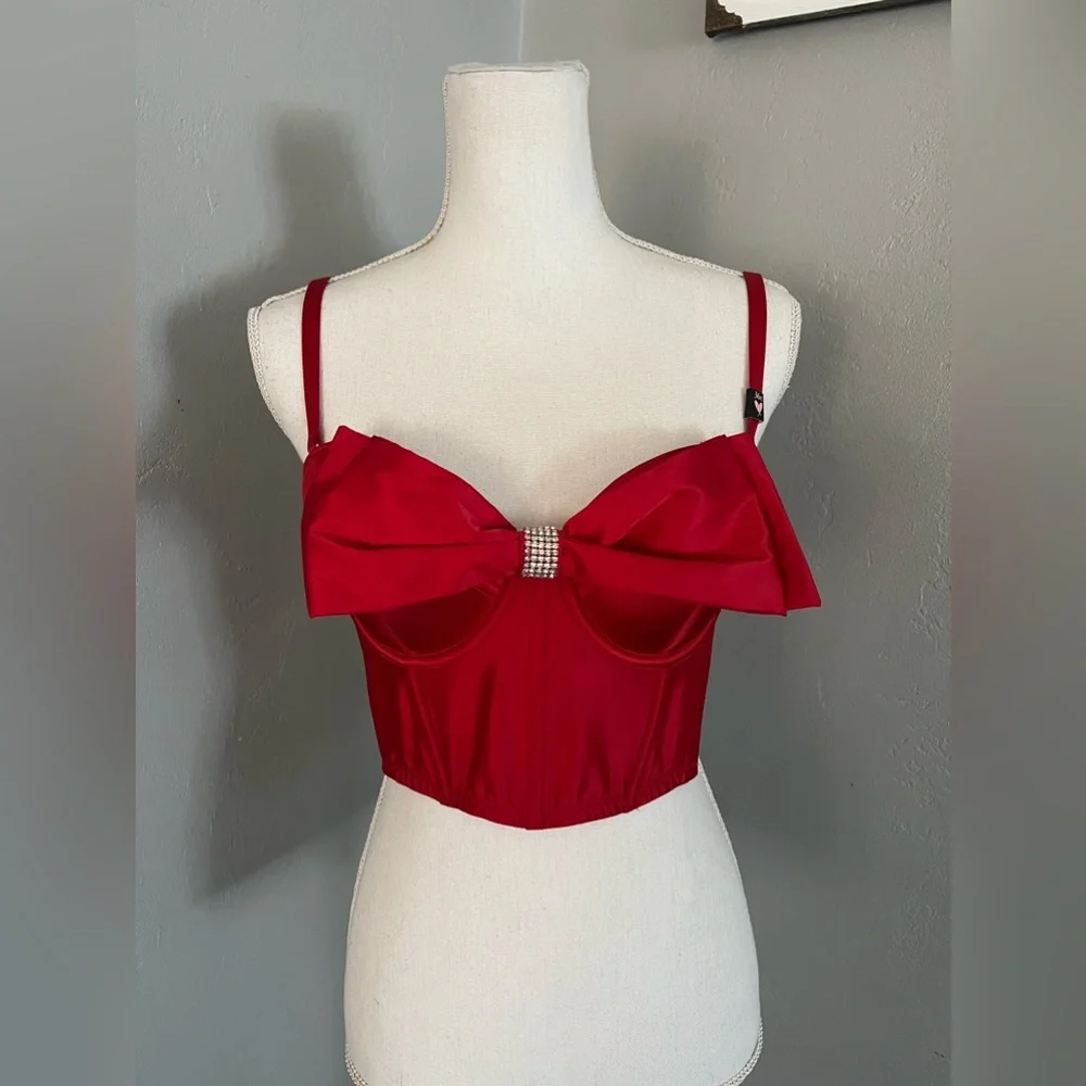 Victoria's Secret Dream Angels Cupped Bow Boned Bra Top size 36C